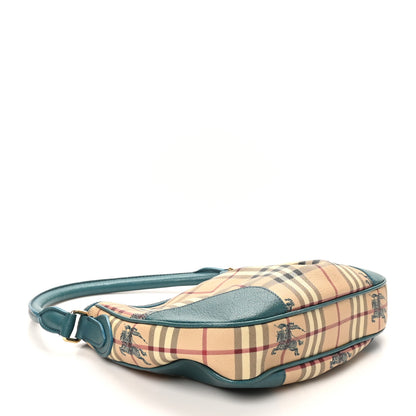 Burberry Haymarket Check Small Hernville Hobo Blue 4 of 9