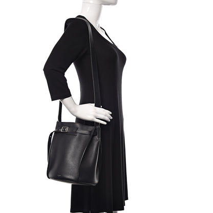 Celine Smooth Calfskin Long Strap Big Bucket Bag Black 2 of 12