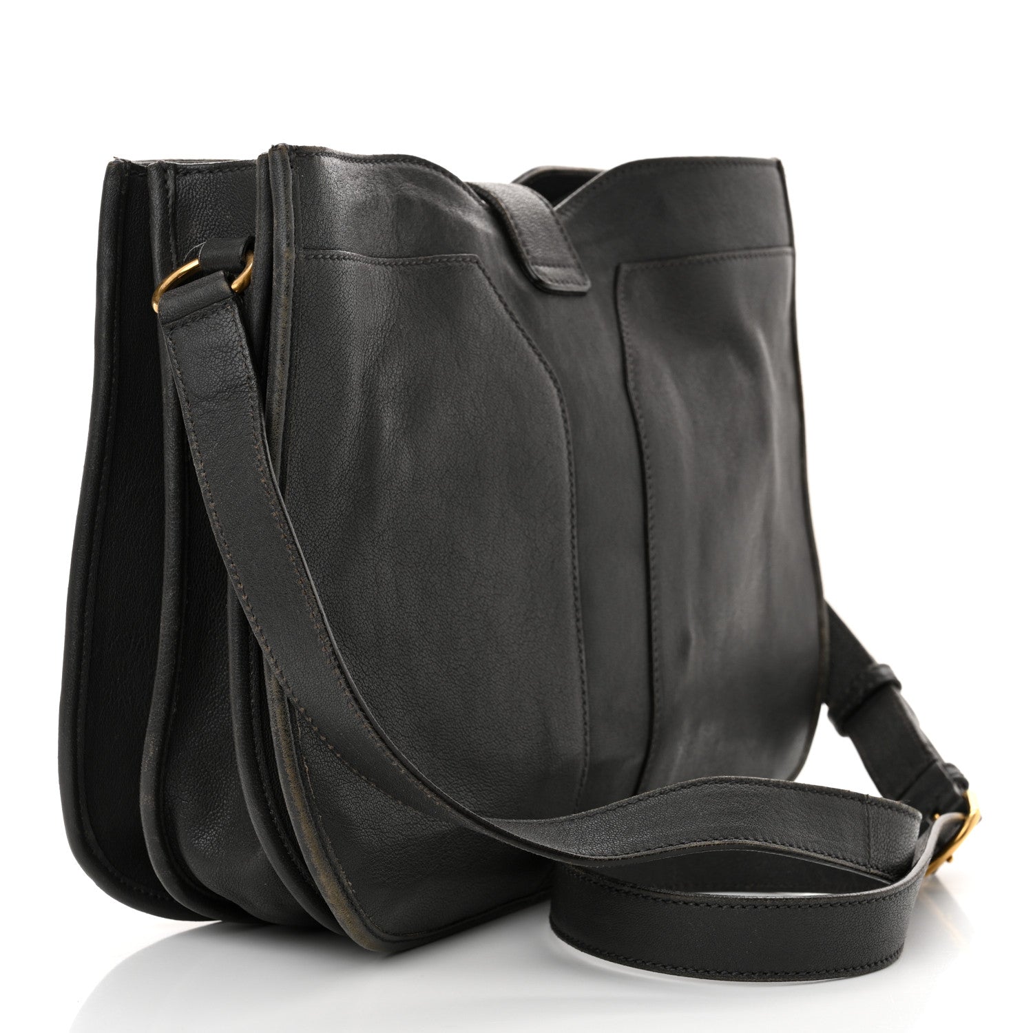 Saint Laurent Sheepskin Medium Chyc Shoulder Bag Grey 3 of 16