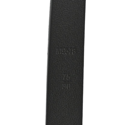 Louis Vuitton Calfskin Embossed LV Initiales 20mm Belt 75 30 Black 6 of 9