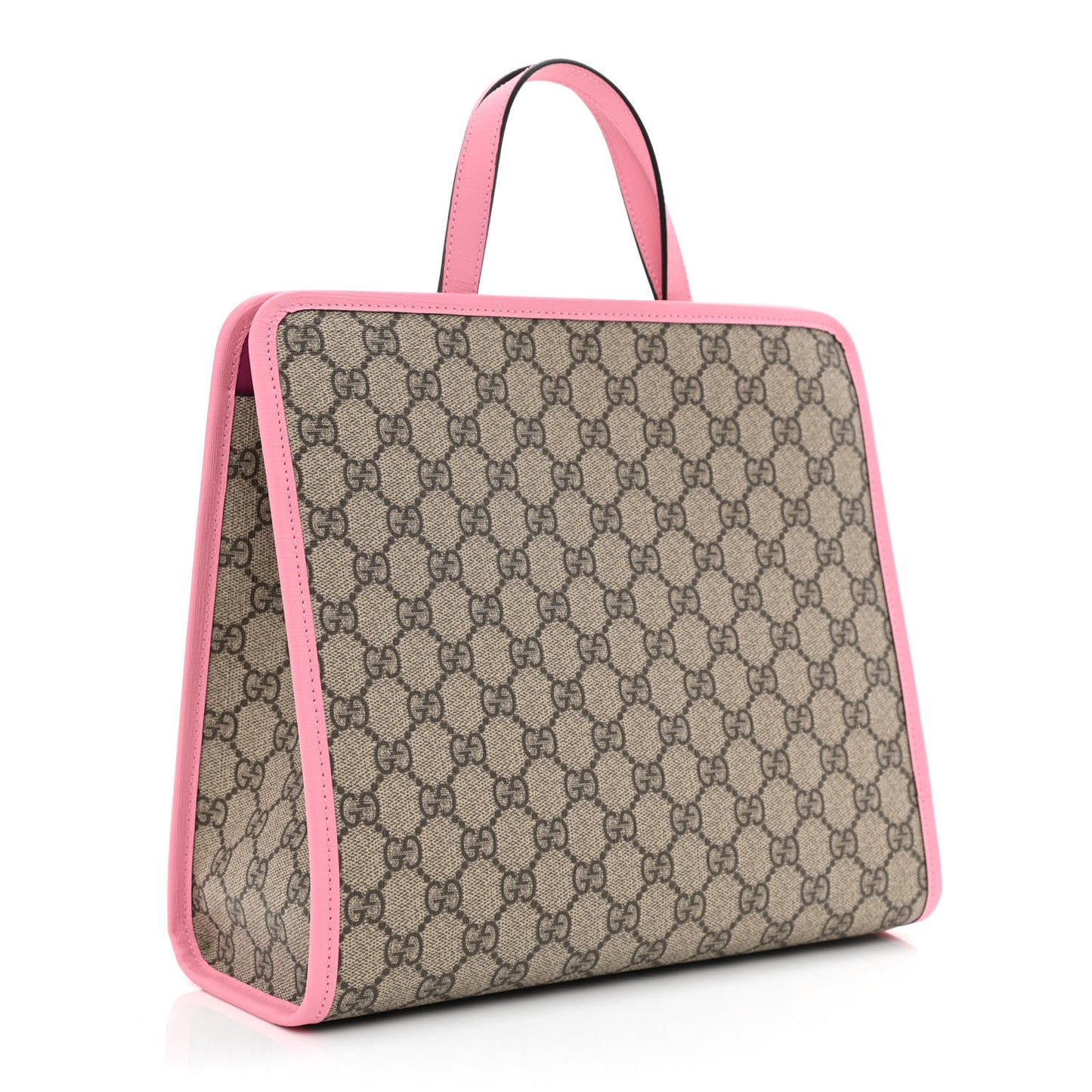 GG Supreme Monogram 3-D Strawberry Childrens Tote Beige Ebony Lotus Pink Fuxia Emerald