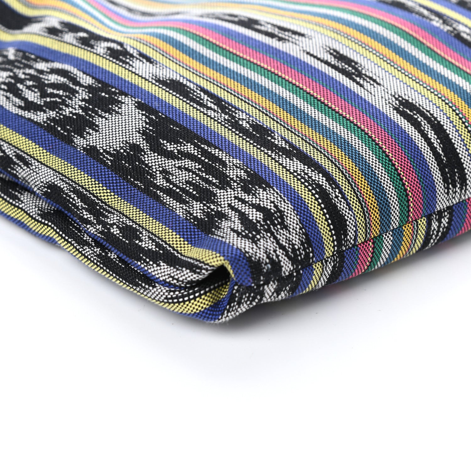 Saint Laurent Canvas Ikat Antibe Flat Shopping Tote Multicolor 8 of 9