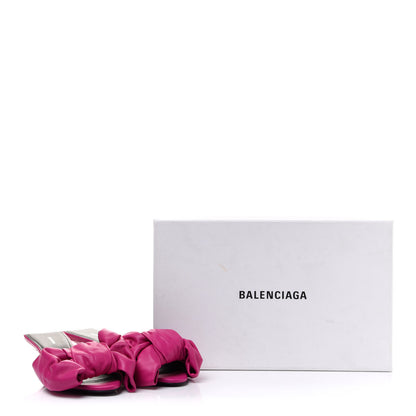 Balenciaga Soft Nappa Square Knife Bow Mule Sandals 35.5 Magenta Pink 9 of 9