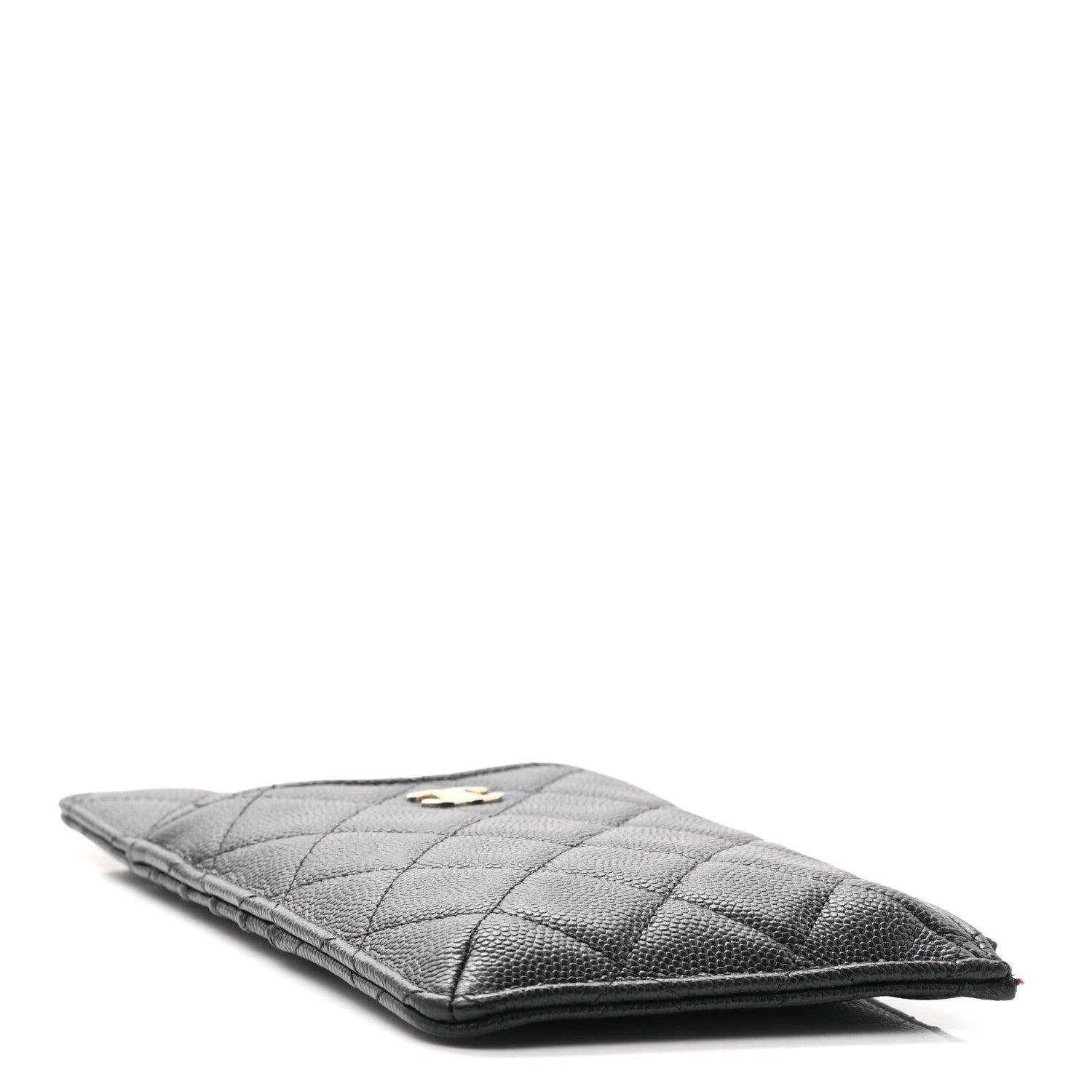 Chanel Caviar Quilted Classic Flat Wallet Pouch Black 4 of 7