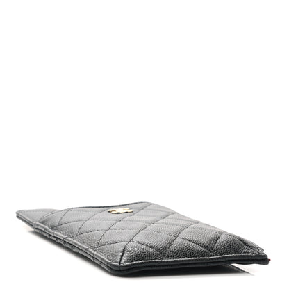 Chanel Caviar Quilted Classic Flat Wallet Pouch Black 4 of 7
