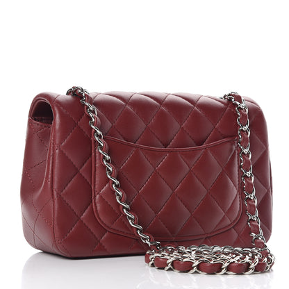 Chanel Lambskin Quilted Mini Rectangular Flap Burgundy 3 of 9