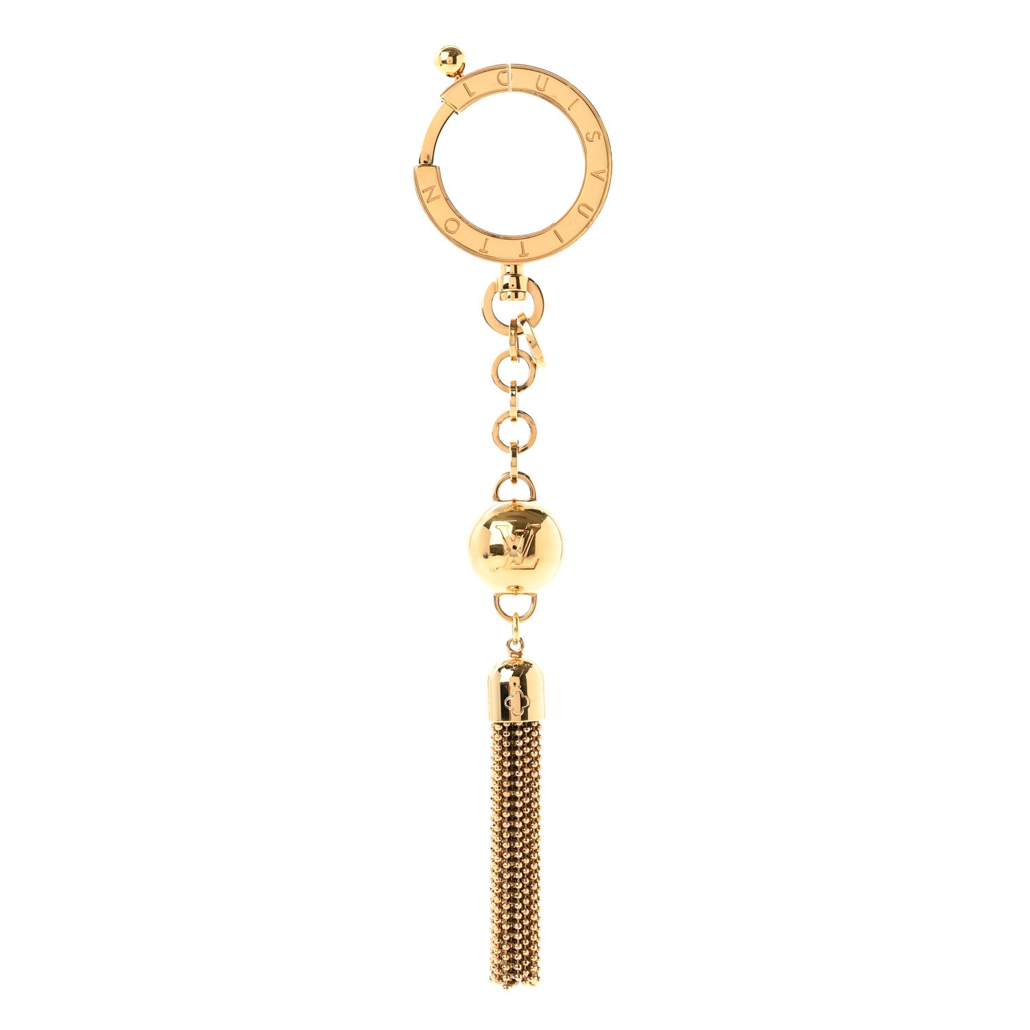 Louis Vuitton Goldtone Swing Key Holder and Bag Charm 1 of 3