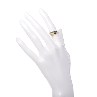 Cartier 18K Pink Yellow White Gold Small Trinity Ring 48 4.5 2 of 5