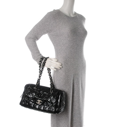 Chanel Patent Quilted Day Glo Flap Bag Black 2 of 10