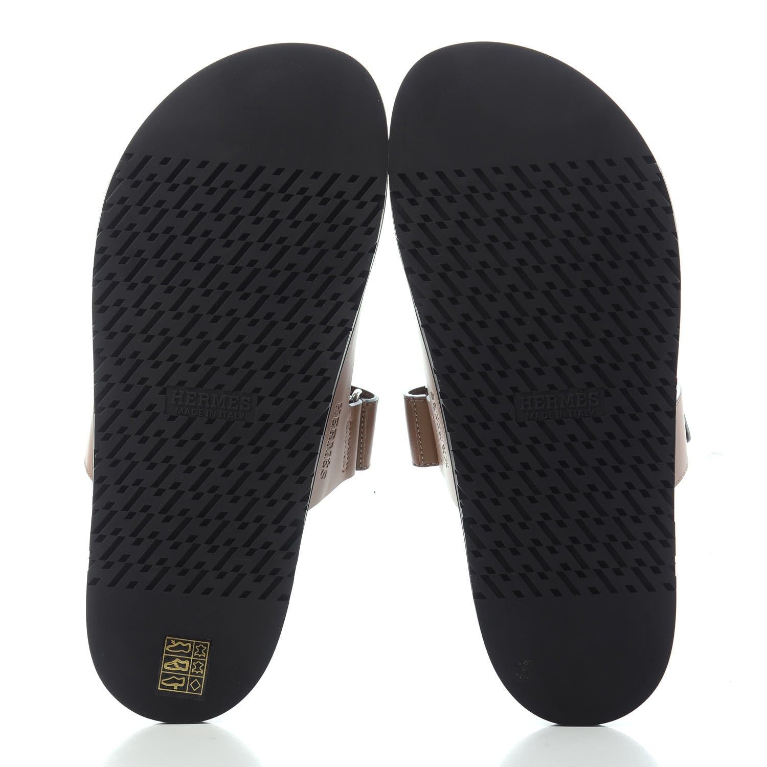 Hermes Calfskin Mens Chypre Sandals 42 Gold 4 of 4