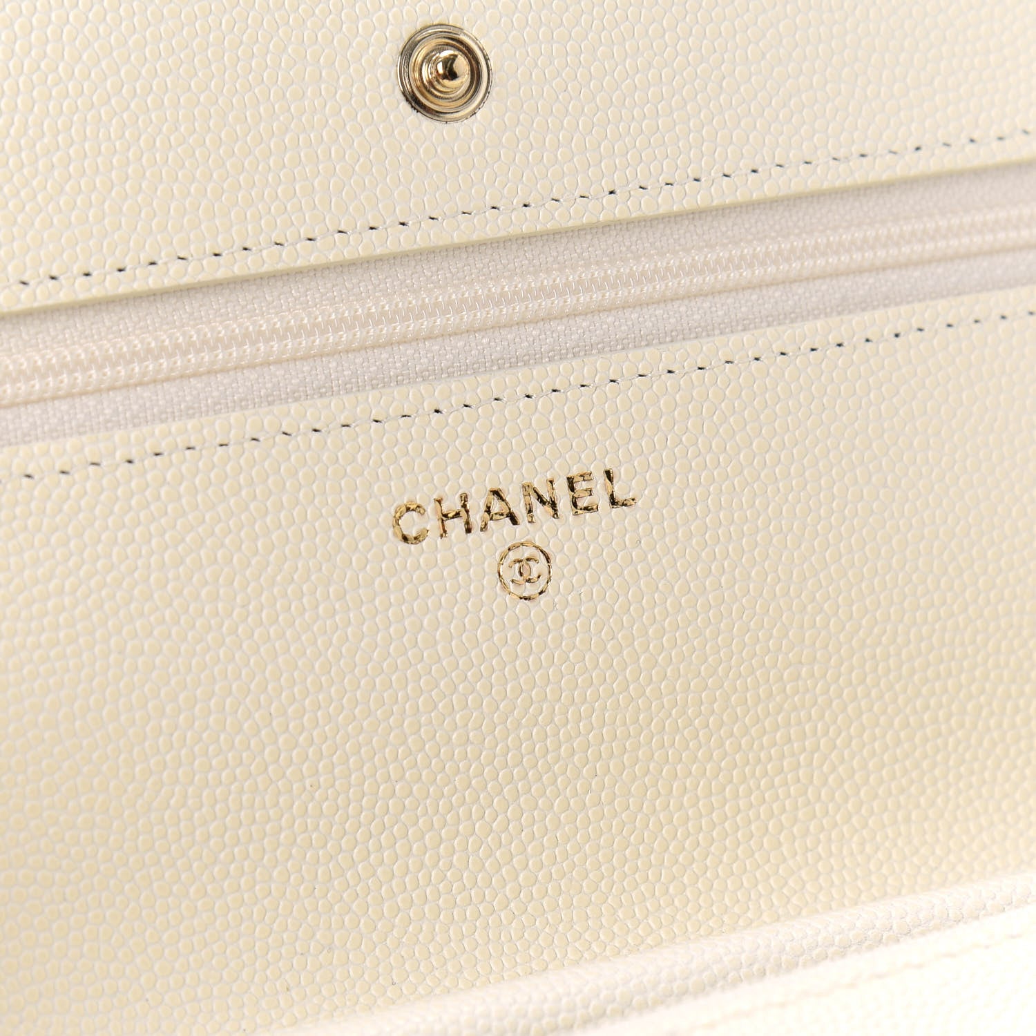 Chanel Caviar Quilted Wallet On Chain WOC White 8 of 10