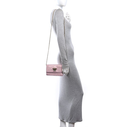 Versace Vitello Crystal Palazzo Evening Bag Pink 2 of 9