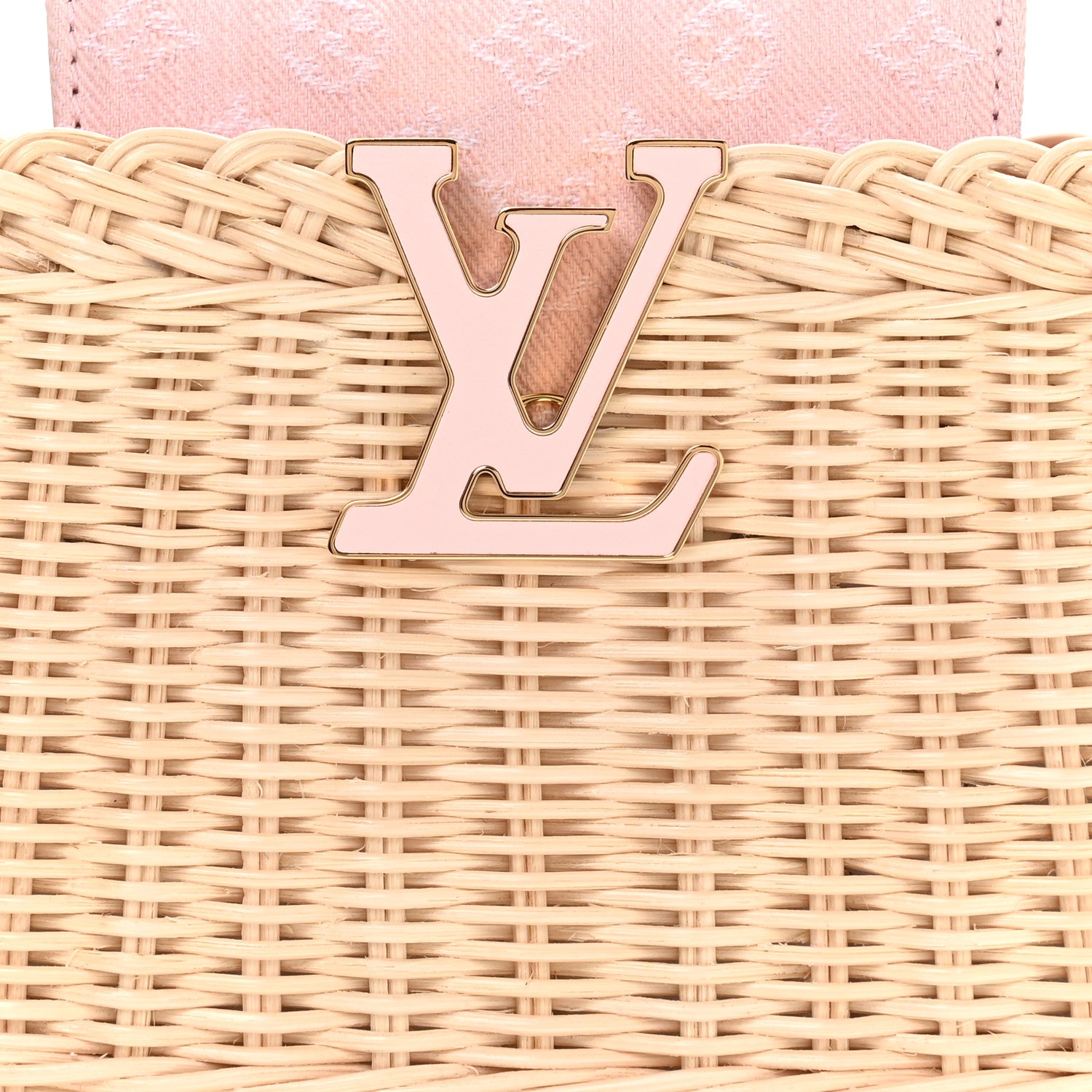 Louis Vuitton Rattan Denim Capucines Mini Washed Pink 13 of 19