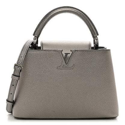 Louis Vuitton Metallic Calfskin Capucines BB Etain 1 of 9