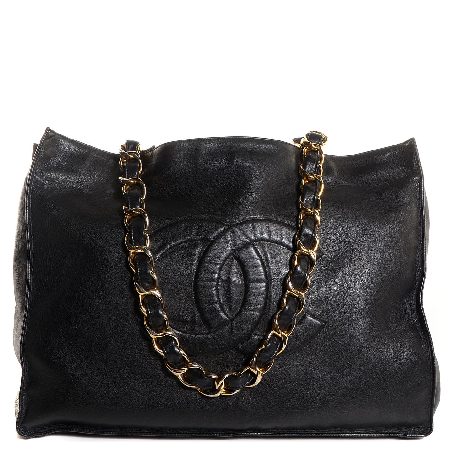 Lambskin Jumbo Shoulder Bag Black