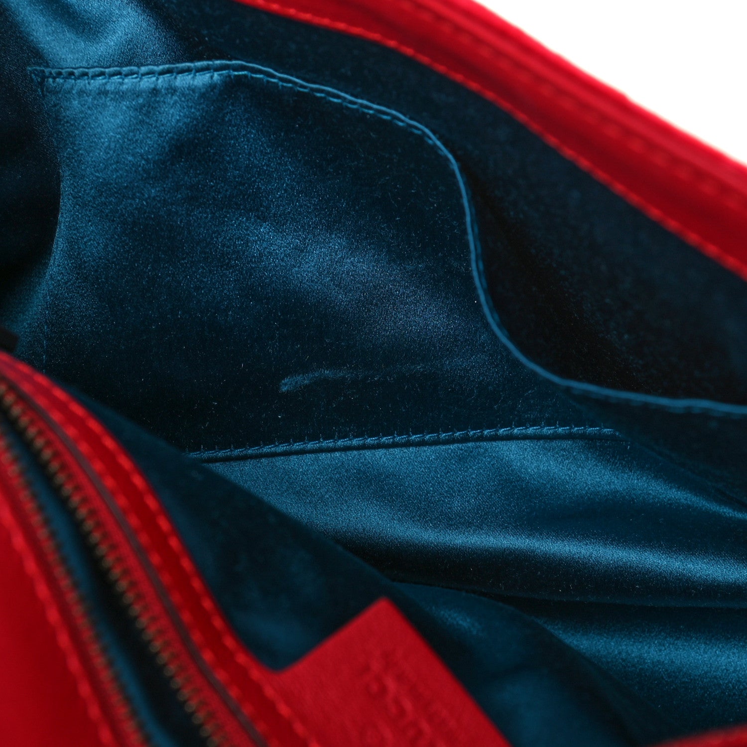 Gucci Velvet Matelasse Medium GG Marmont Shoulder Bag Hibiscus Red 11 of 16