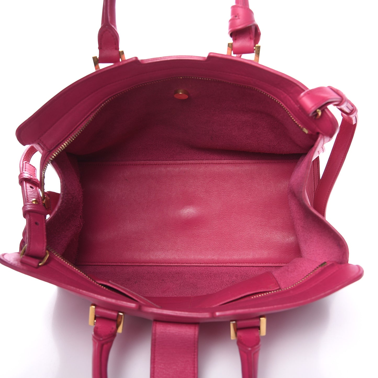 Calfskin Small Classic Y Cabas Fuchsia