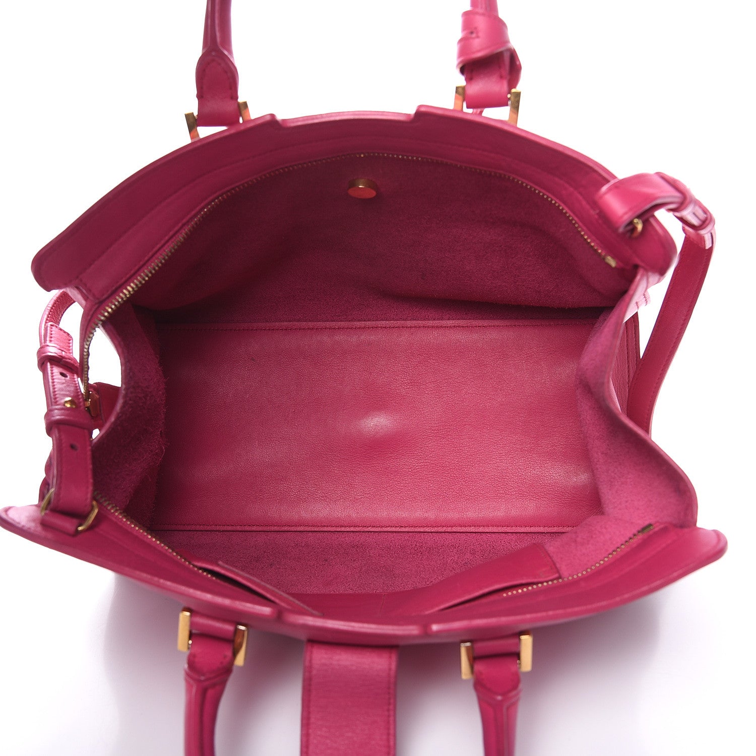 Saint Laurent Calfskin Small Classic Y Cabas Fuchsia 5 of 20