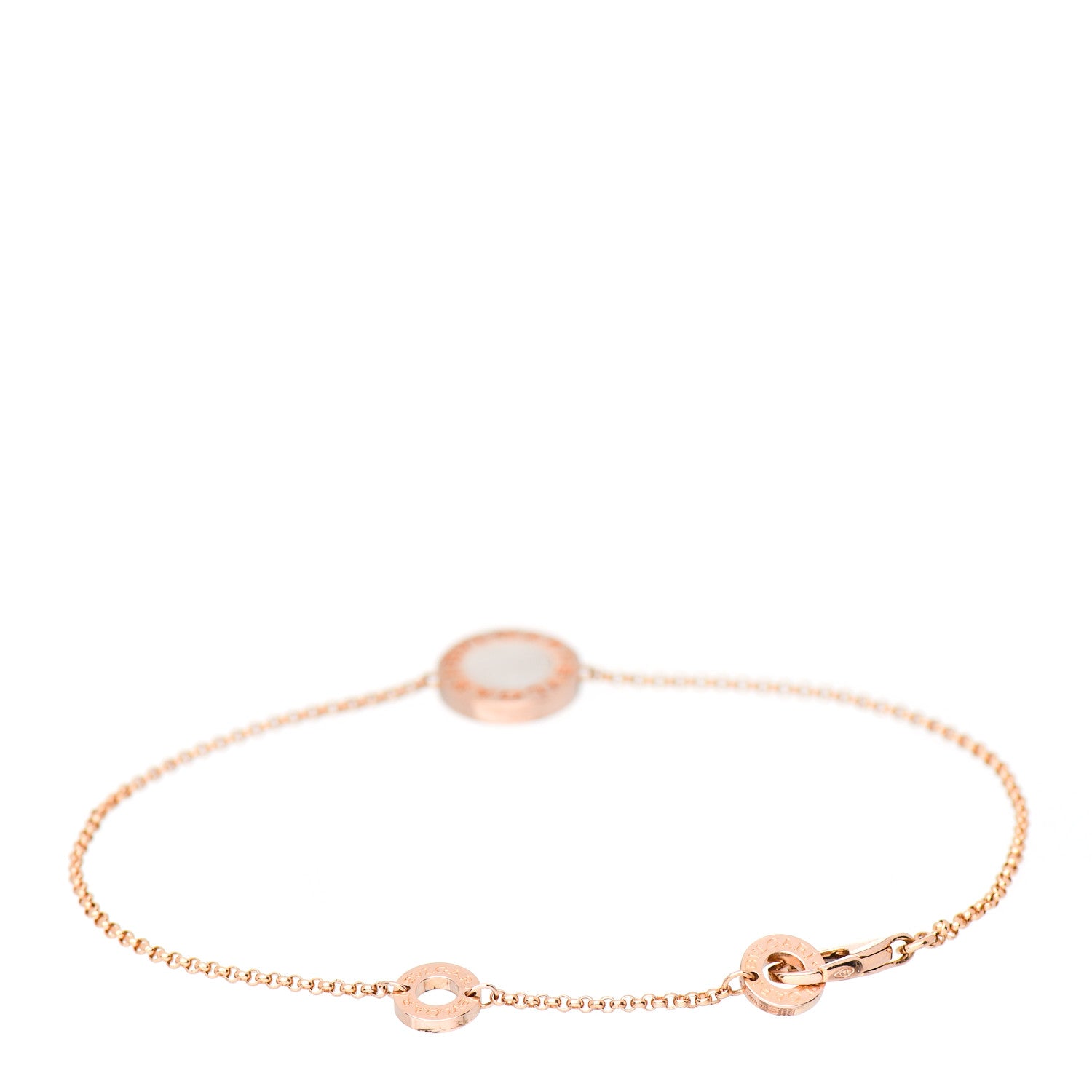 Bulgari 18K Rose Gold Mother of Pearl BVLGARI BVLGARI Chain Bracelet 3 of 4