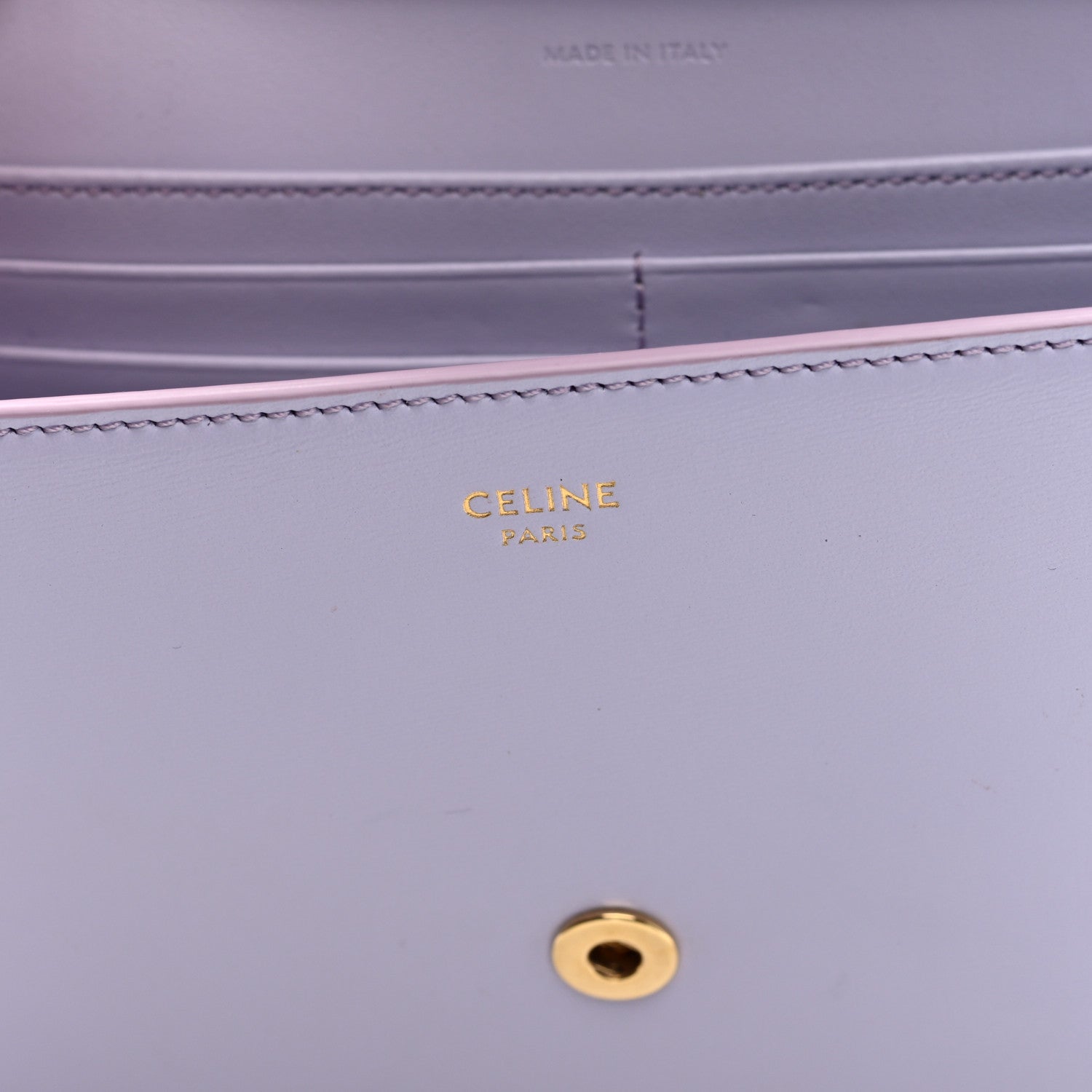 Celine Shiny Calfskin Triomphe Margo Wallet on Chain Light Lavender 5 of 8