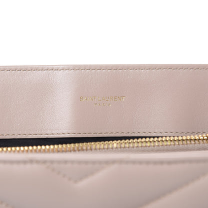 Saint Laurent Calfskin Y Quilted Monogram Medium Loulou Chain Satchel Light Natural 8 of 9