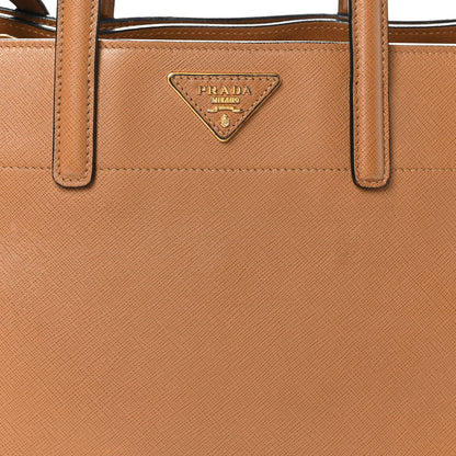 Prada Saffiano Soft Triple Pocket Tote Caramel 6 of 10