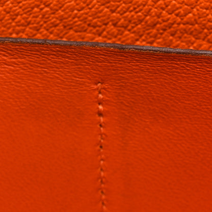Hermes Chevre Mysore Kelly Longue Wallet Orange 10 of 22