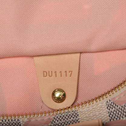 Louis Vuitton Damier Azur Tahitienne Speedy Bandouliere 30 Rose Ballerine 7 of 8