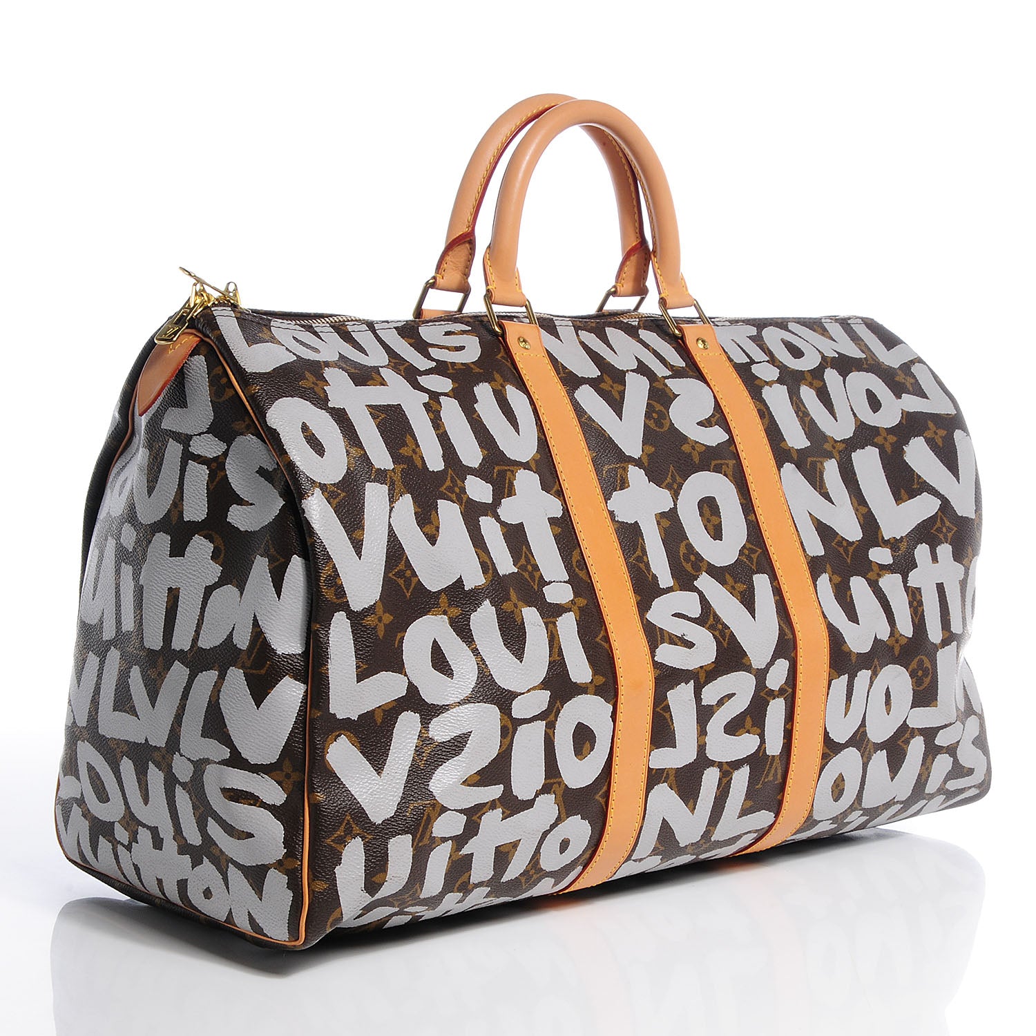 Louis Vuitton Graffiti Keepall 50 Silver 3 of 7