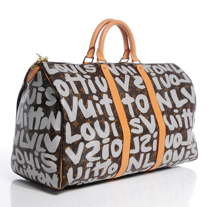 Louis Vuitton Graffiti Keepall 50 Silver 3 of 7