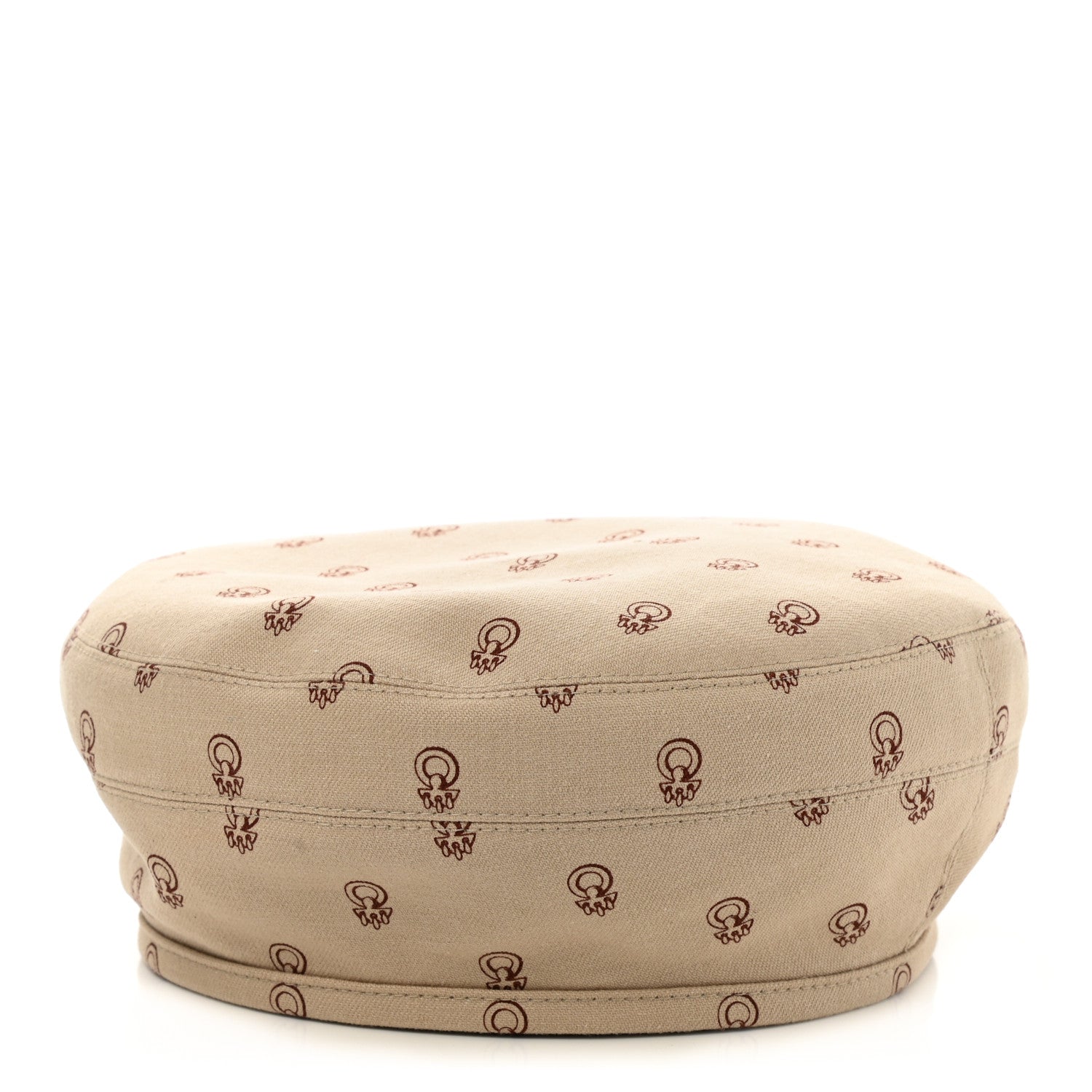 Hermes Denim Saint Honore Cliquetis Beret Hat 57 Beige Argile 3 of 9