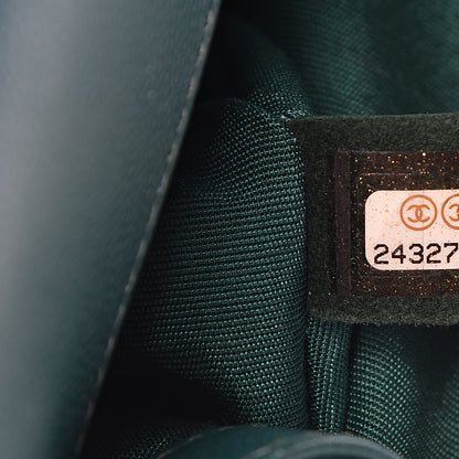 Chanel Caviar Quilted Medium Boy Flap Green 9 of 15