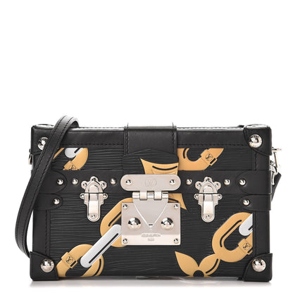 Louis Vuitton Epi Chain Flower Petite Malle Black 1 of 7