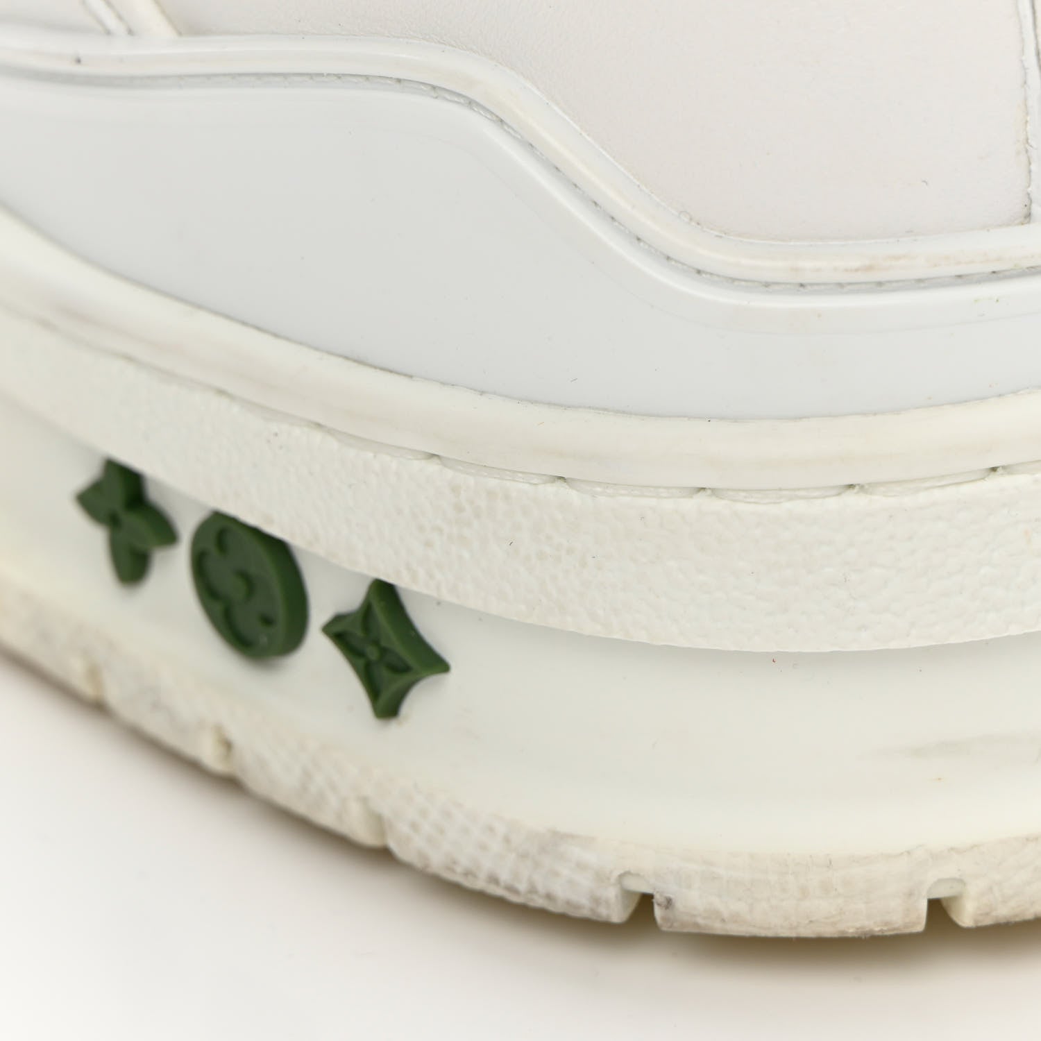 Louis Vuitton X NIGO Calfskin Printed Monogram LV Trainer Sneakers 7.5 White 10 of 13