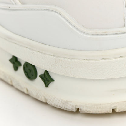 Louis Vuitton X NIGO Calfskin Printed Monogram LV Trainer Sneakers 7.5 White 10 of 13