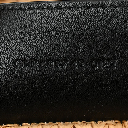 Saint Laurent Raffia Calfskin Rive Gauche Tote Naturale Black 7 of 11