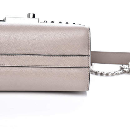 Prada Glace Calfskin Studded Sound Flap Crossbody Shoulder Bag Pomice 9 of 10