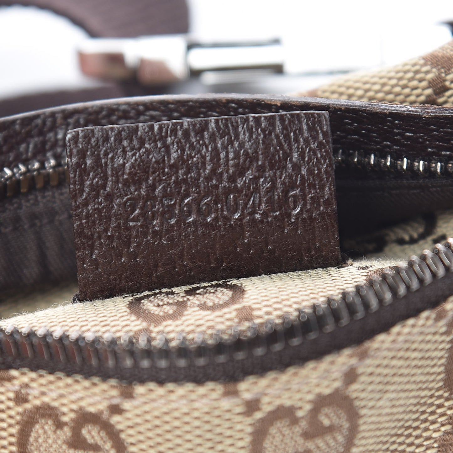 GG Monogram Double Pocket Belt Bag Dark Brown