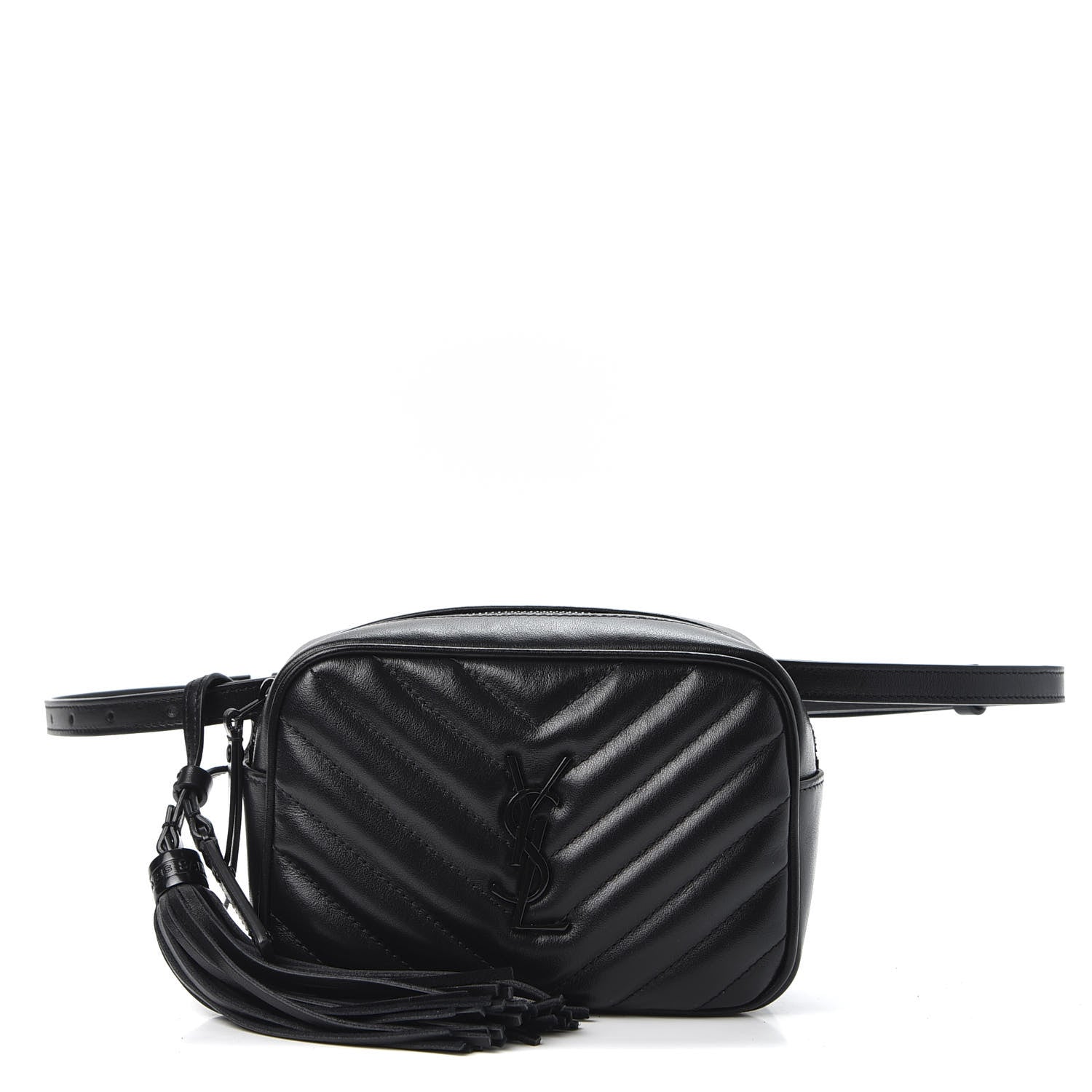 Saint Laurent Calfskin Matelasse Monogram Lou Belt Bag Black 1 of 9