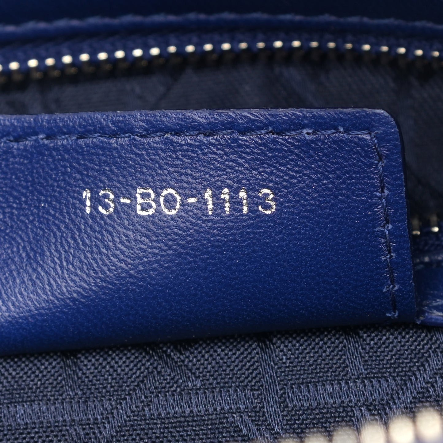 Lambskin Cannage Large Lady Dior Blue