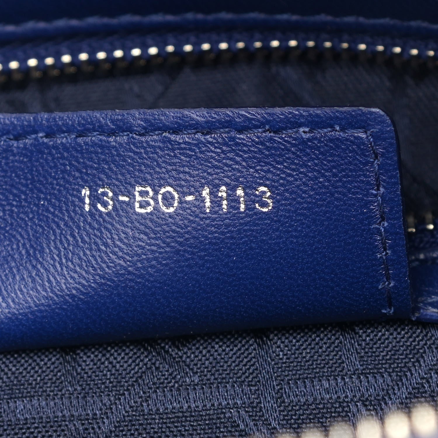 Christian Dior Lambskin Cannage Large Lady Dior Blue 8 of 9
