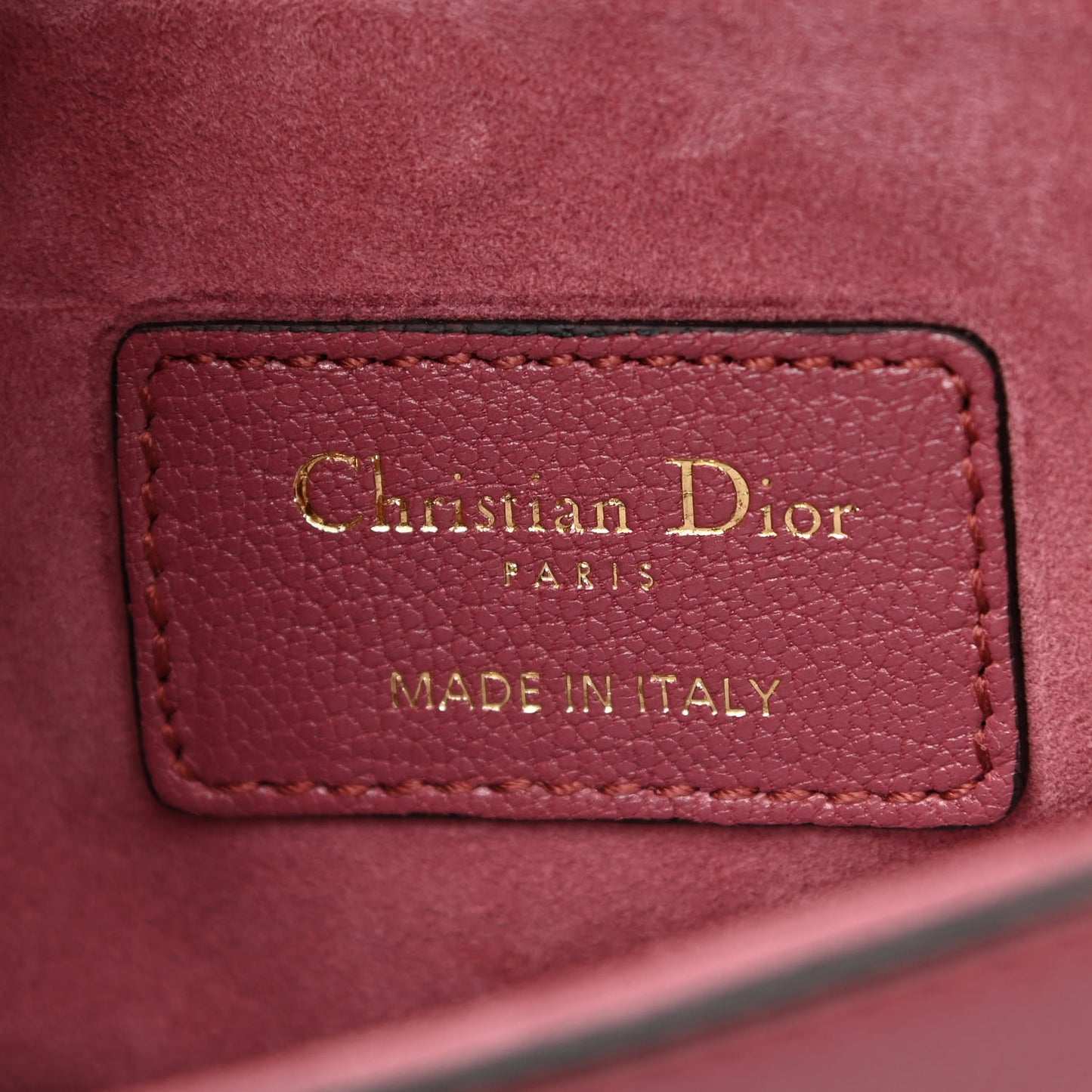 Grained Calfskin Mini Saddle Bag Mallow Rose