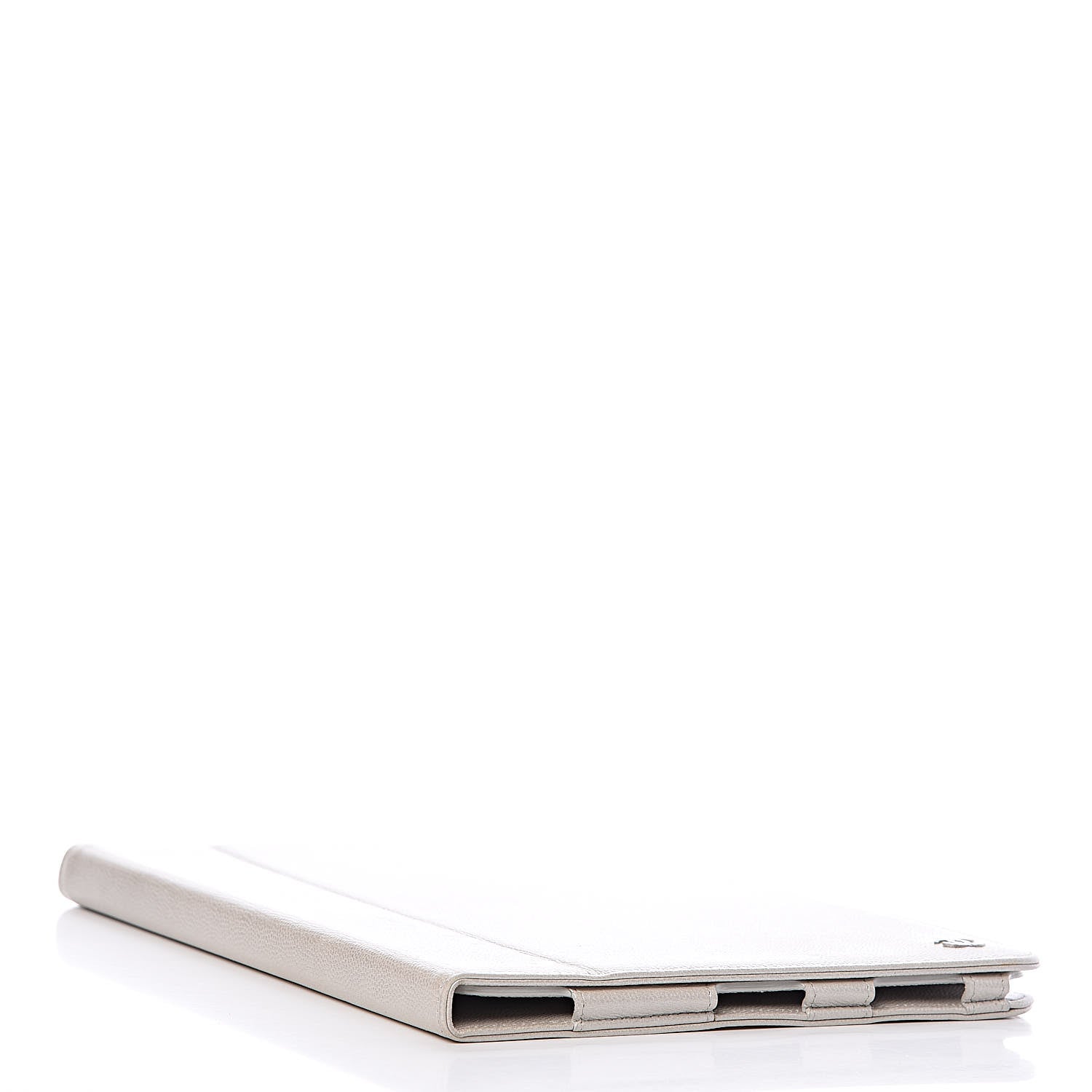 Chanel Metallic Caviar Sevruga iPad Case Silver 4 of 8
