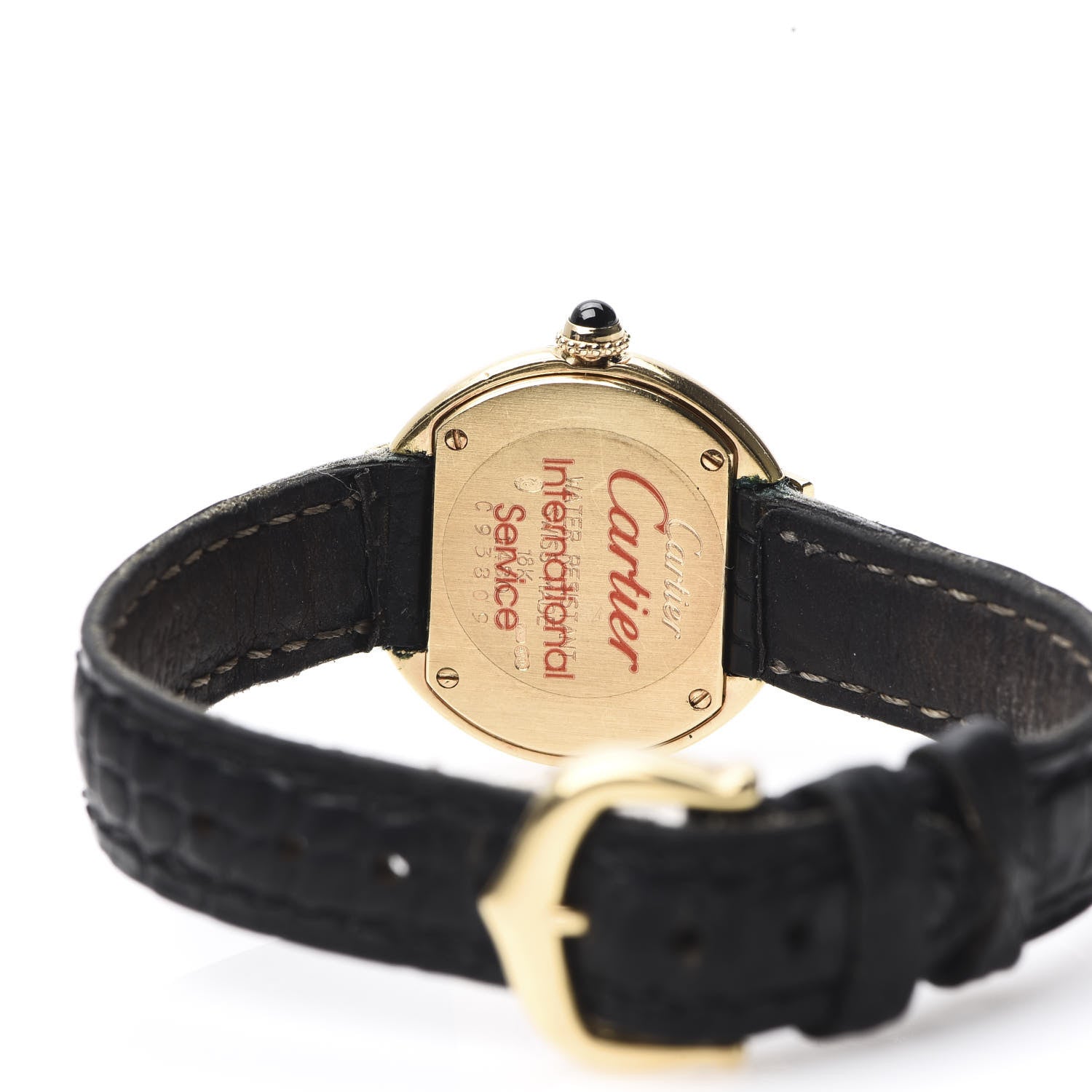 Cartier 18K Yellow Gold Crocodile 26mm Ellipse Quartz Watch 5 of 11