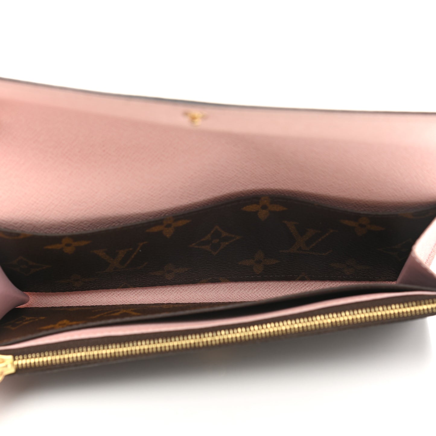 Monogram Emilie Wallet Rose Ballerine