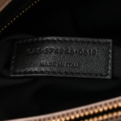 Saint Laurent Calfskin Y Quilted Monogram Medium Loulou Chain Satchel Dark Beige 7 of 10