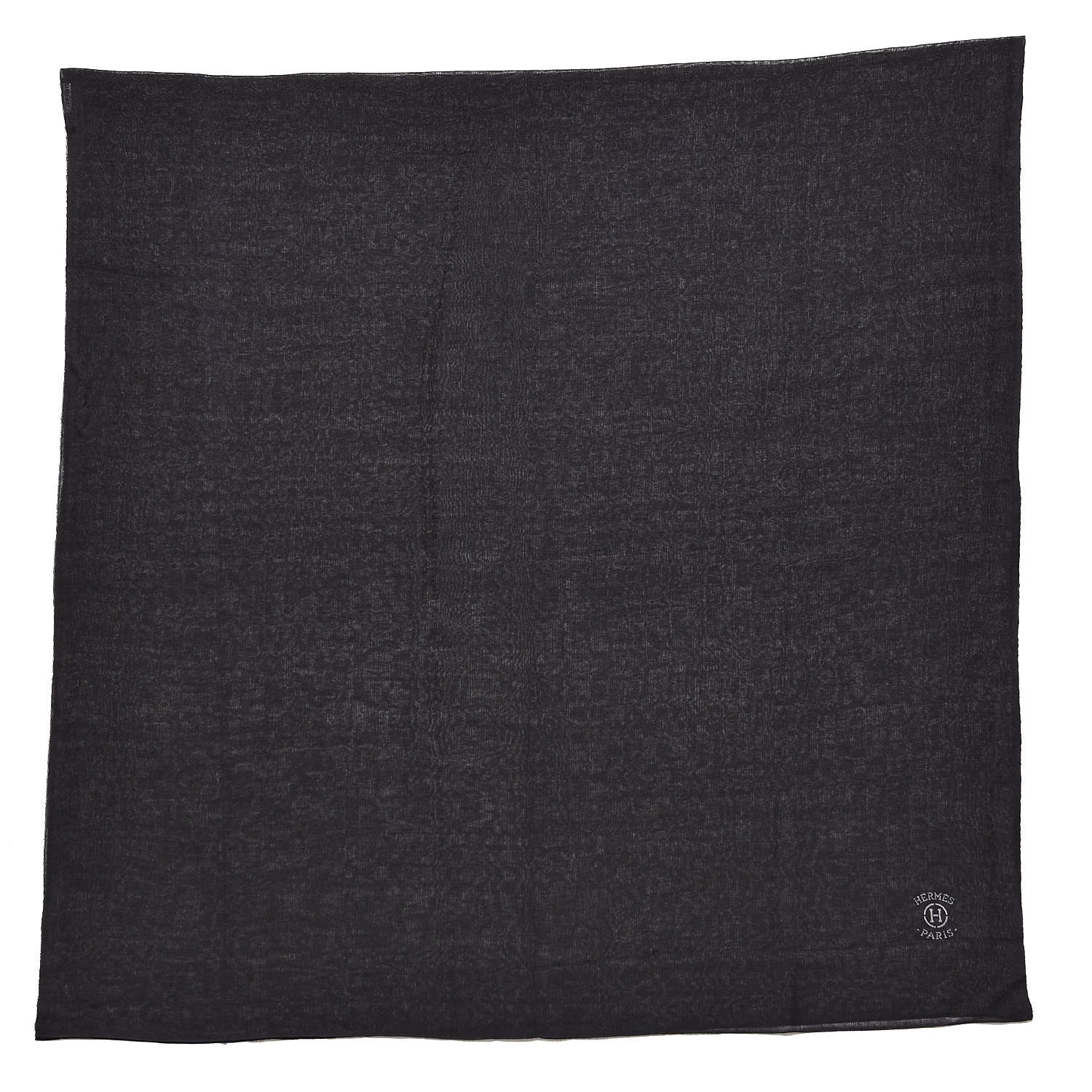 Hermes Cashmere Silk Plume Unie Stole Black 3 of 5