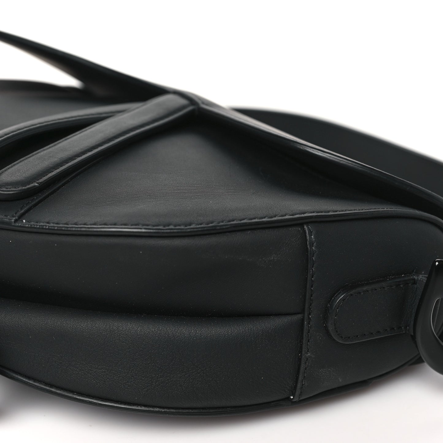 Ultra Matte Calfskin Saddle Bag Black