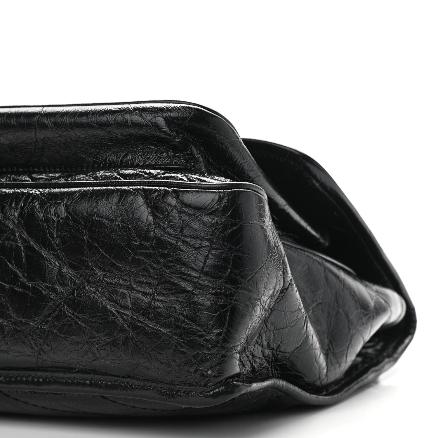 Saint Laurent Crinkled Calfskin Matelasse Monogram Medium Niki Chain Satchel Black 10 of 10