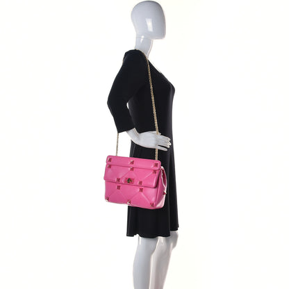 Valentino Garavani Nappa Large Roman Stud Shoulder Bag Giacinto 2 of 11